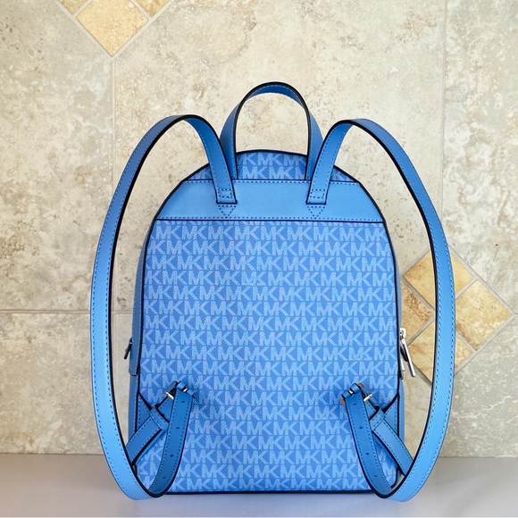 Michael Kors Jaycee Medium Backpack MK Blue - Picture 2 of 13